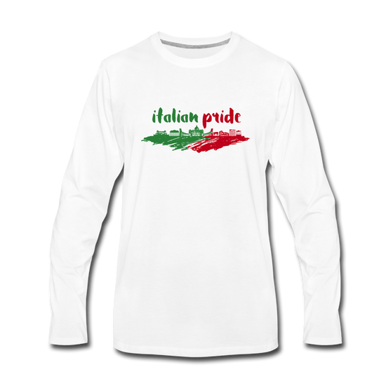 Italian Pride Men's Longsleeve - white