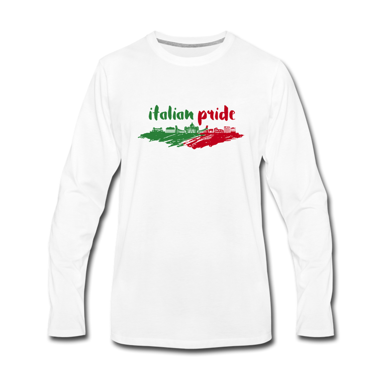 Italian Pride Men's Longsleeve - white