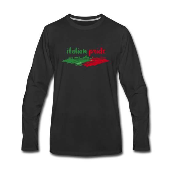 Italian Pride Men's Longsleeve - black