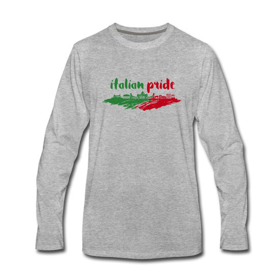 Italian Pride Men's Longsleeve - heather gray