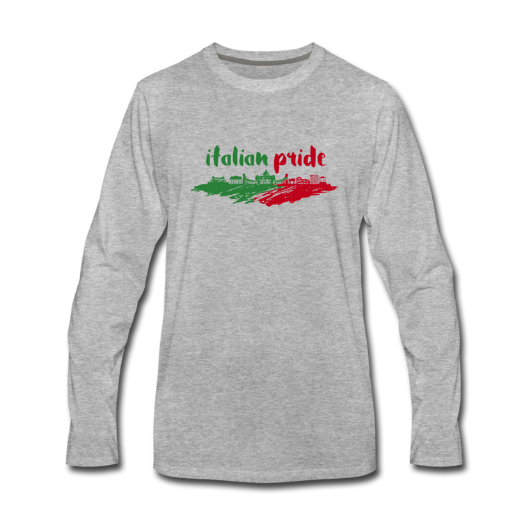 Italian Pride Men's Longsleeve - heather gray