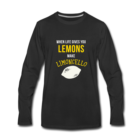When life gives you lemons make Limoncello Men's Longsleeve - black