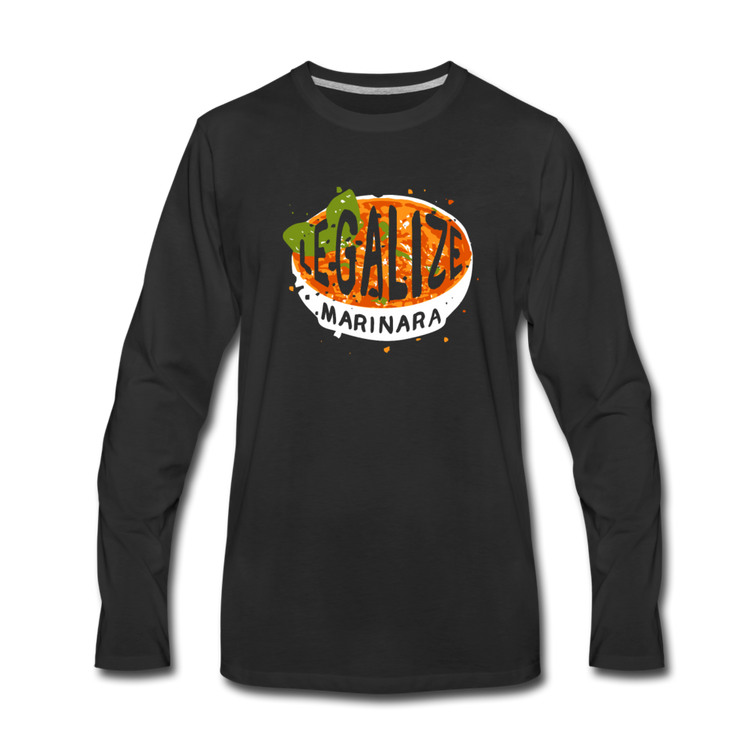 Legalize marinara Italians Men's Longsleeve - black