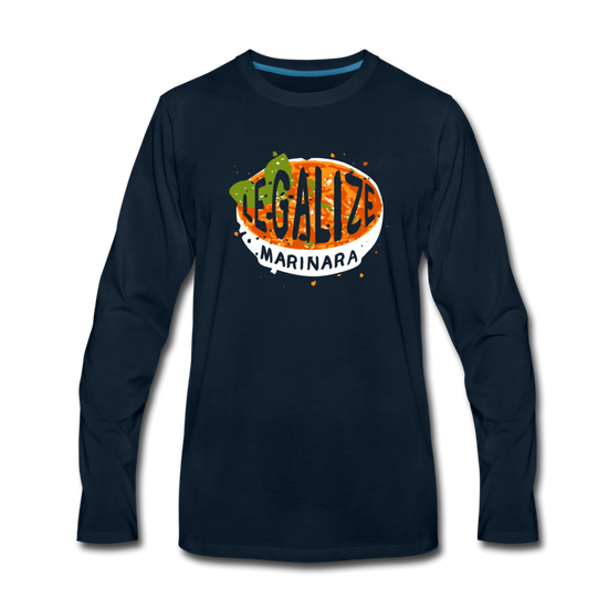 Legalize marinara Italians Men's Longsleeve - deep navy