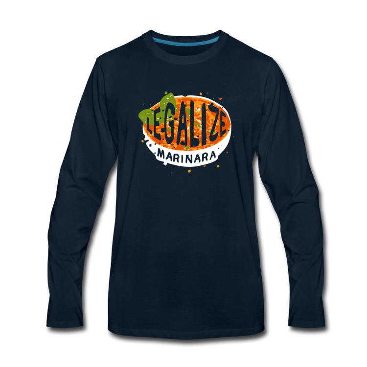 Legalize marinara Italians Men's Longsleeve - deep navy