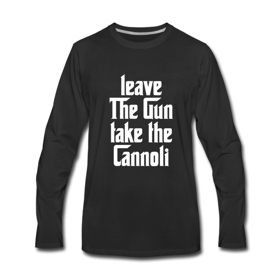 Leave The Gun Take The Cannoli Men's Longsleeve - black