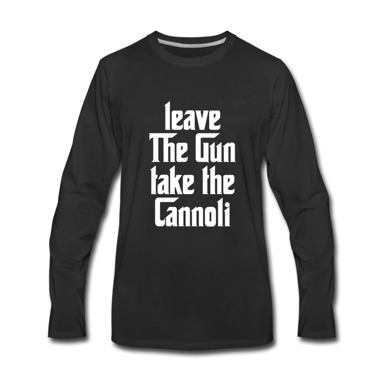 Leave The Gun Take The Cannoli Men's Longsleeve - black