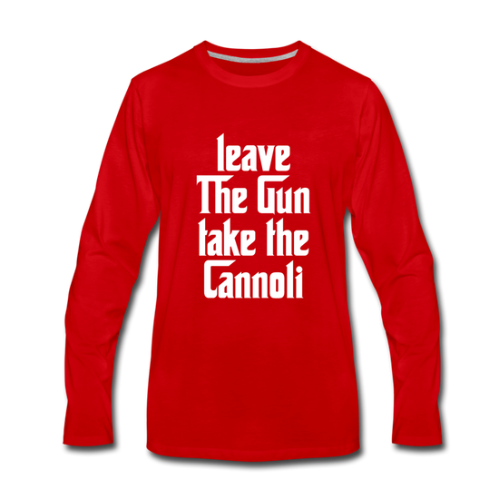 Leave The Gun Take The Cannoli Men's Longsleeve - red