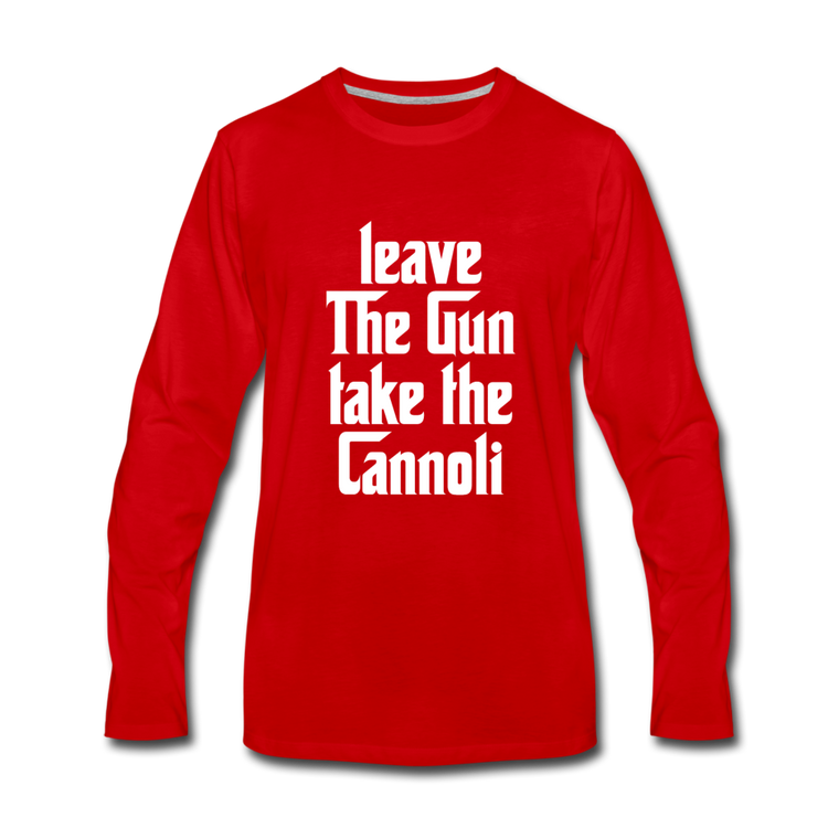 Leave The Gun Take The Cannoli Men's Longsleeve - red