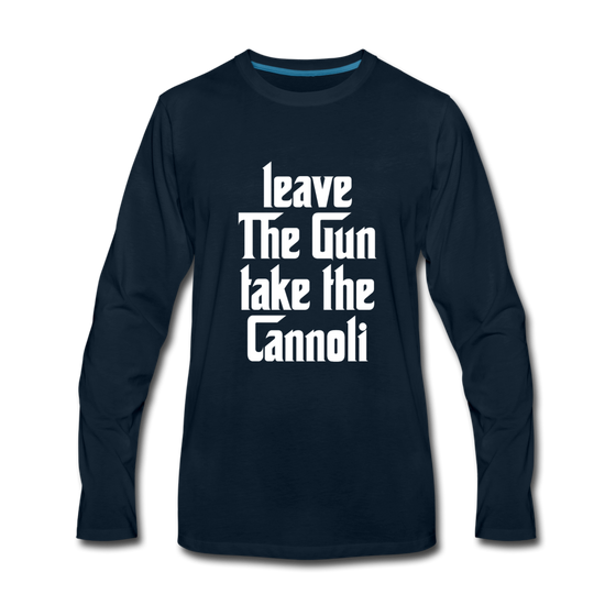 Leave The Gun Take The Cannoli Men's Longsleeve - deep navy