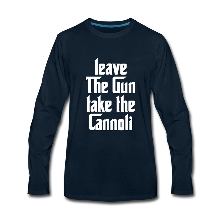 Leave The Gun Take The Cannoli Men's Longsleeve - deep navy