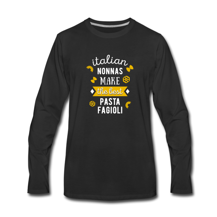 Italian nonnas make the best pasta fagioli Men's Longsleeve - black