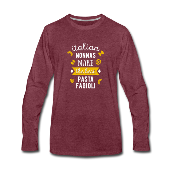 Italian nonnas make the best pasta fagioli Men's Longsleeve - heather burgundy