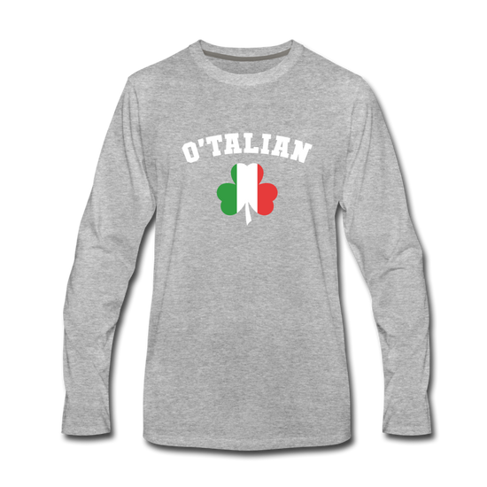 O'talian St. Patrick's Men's Longsleeve - heather gray