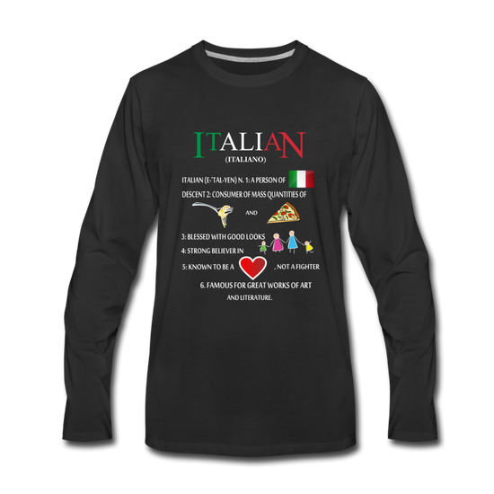 Italian (Italiano) noun Men's Longsleeve - black