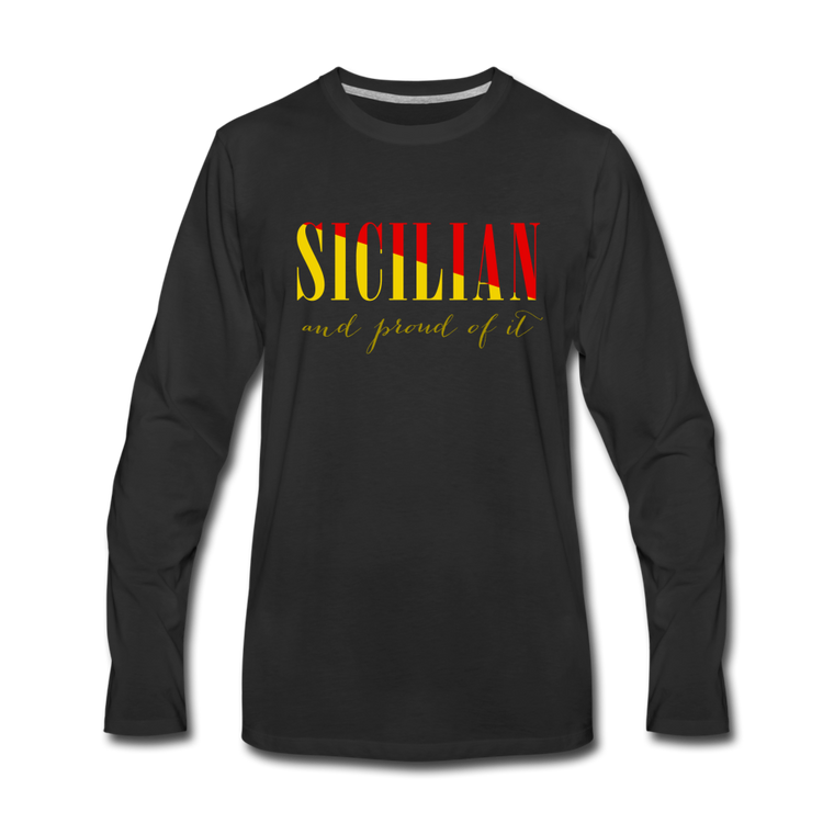 Sicilian and proud of it Men's Longsleeve - black