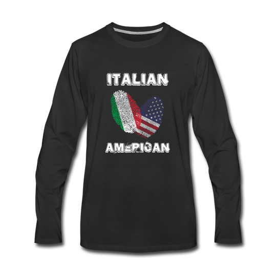 Italian American Men's Longsleeve - black