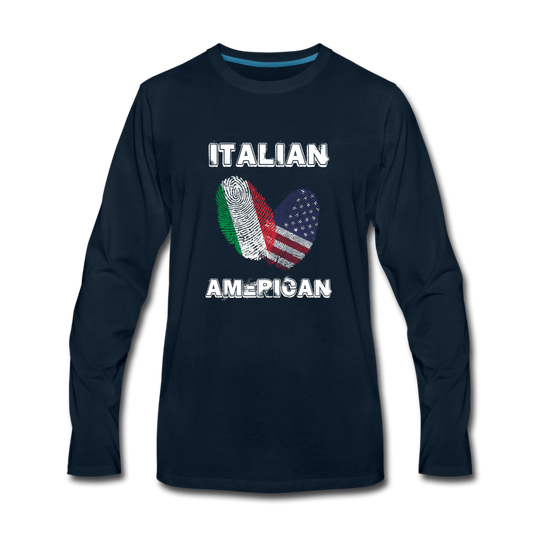 Italian American Men's Longsleeve - deep navy