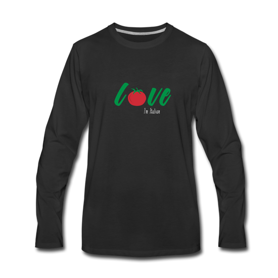 Love I'm Italian Men's Longsleeve - black