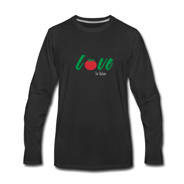 Love I'm Italian Men's Longsleeve - black