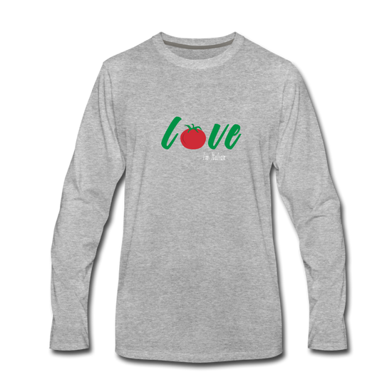 Love I'm Italian Men's Longsleeve - heather gray