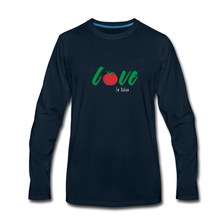 Love I'm Italian Men's Longsleeve - deep navy