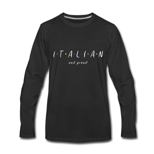 Italian and proud Men's Longsleeve - black