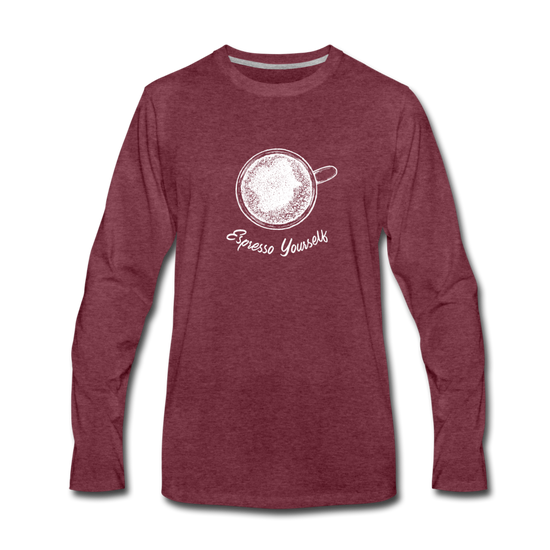 Esspresso yourself Men's Longsleeve - heather burgundy