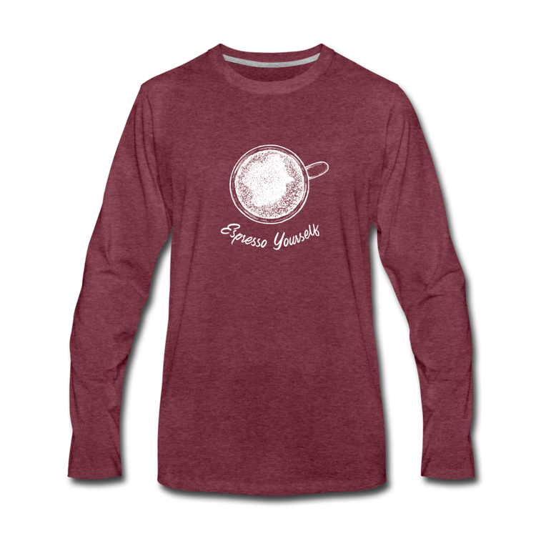 Esspresso yourself Men's Longsleeve - heather burgundy