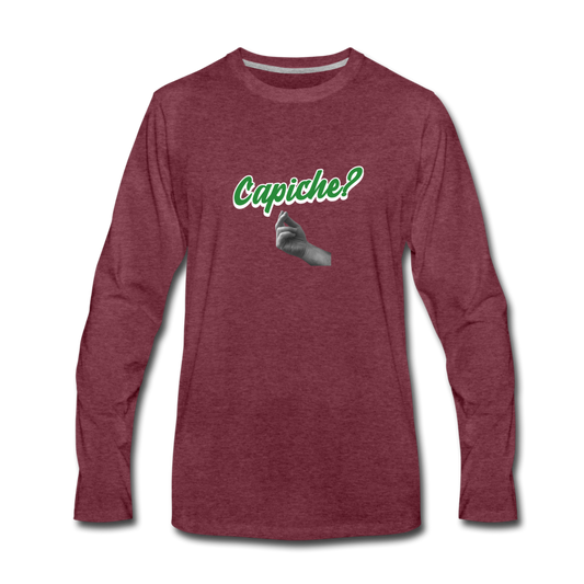 Capiche? Men's Longsleeve - heather burgundy