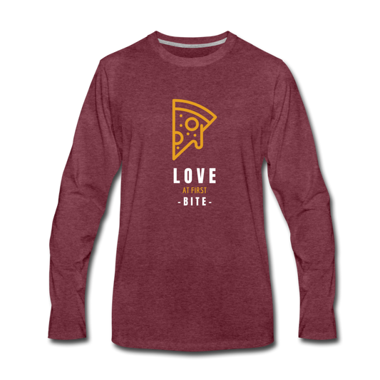 Love at first bite Men's Longsleeve - heather burgundy