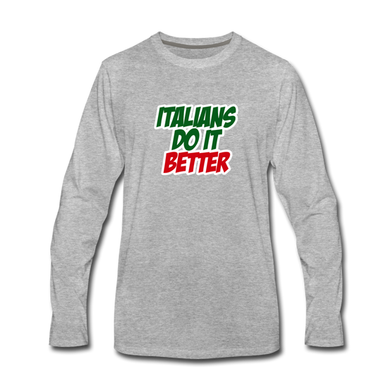 Italians do it better 2 Men's Longsleeve - heather gray