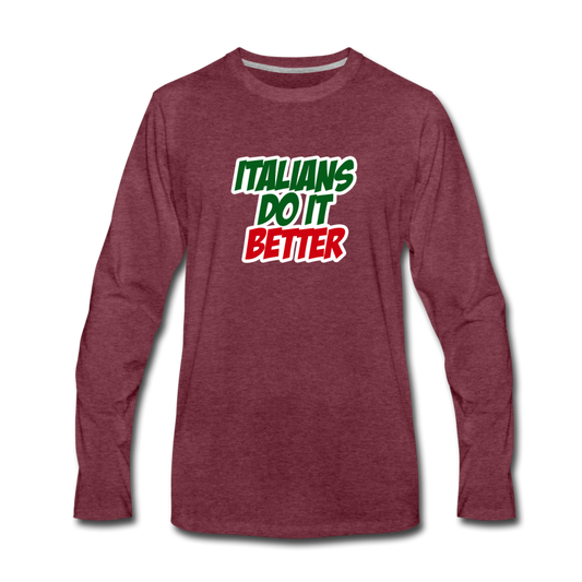 Italians do it better 2 Men's Longsleeve - heather burgundy