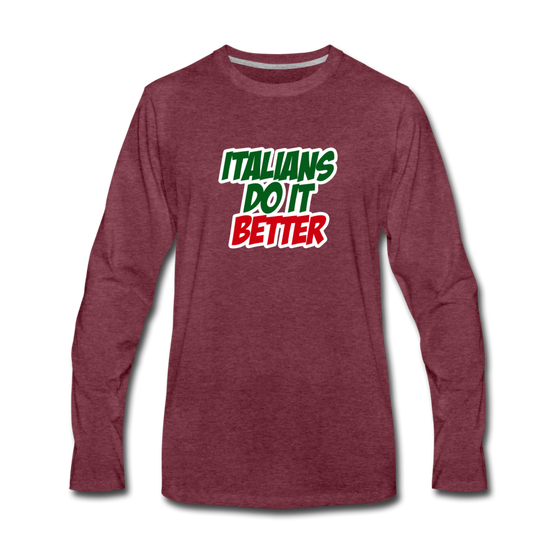 Italians do it better 2 Men's Longsleeve - heather burgundy