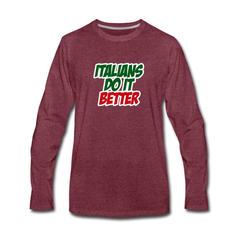 Italians do it better 2 Men's Longsleeve - heather burgundy