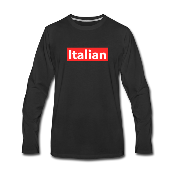 Italian red Men's Longsleeve - black