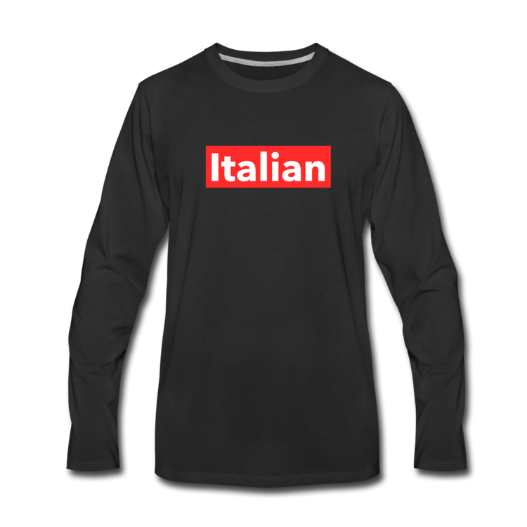 Italian red Men's Longsleeve - black