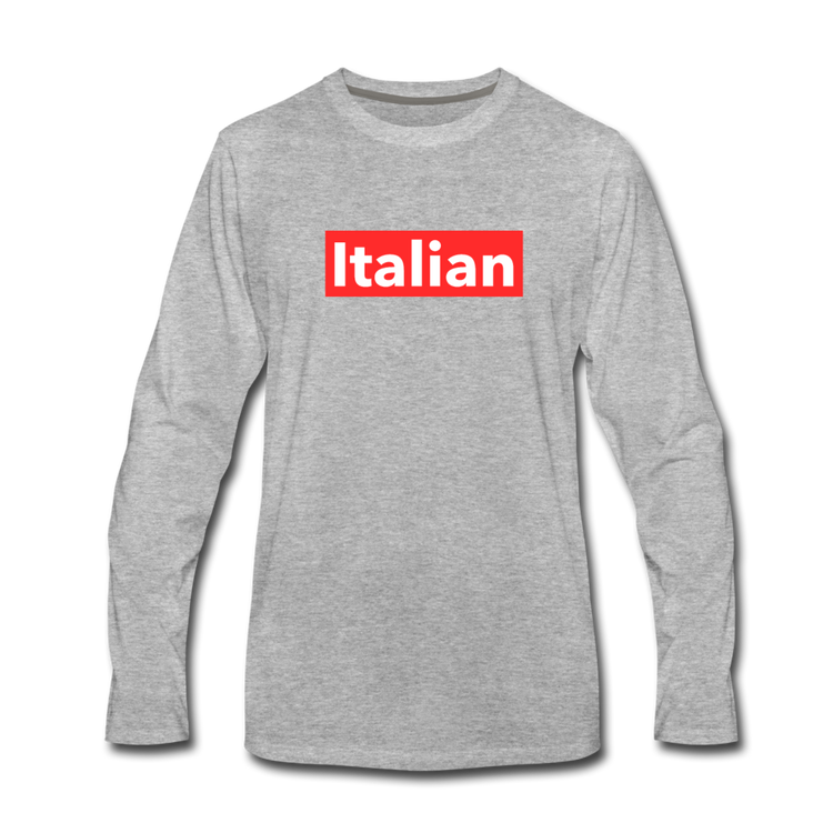 Italian red Men's Longsleeve - heather gray