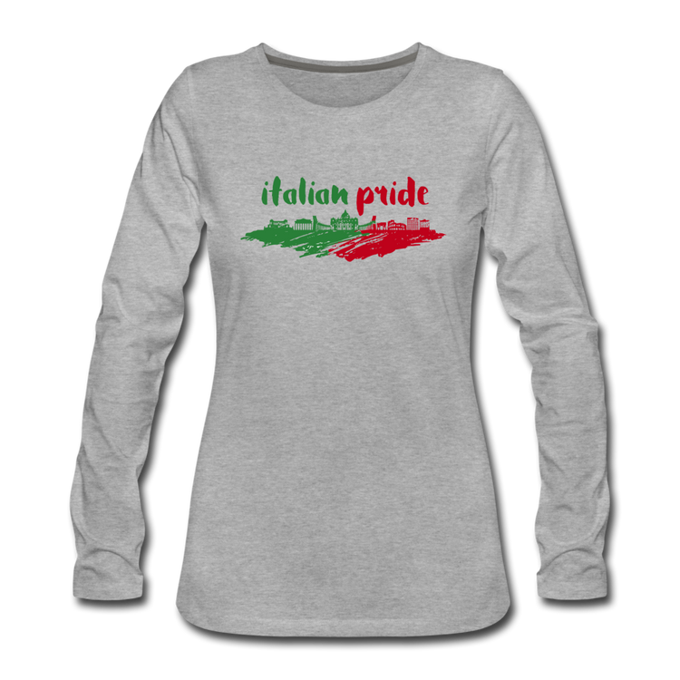 Italian Pride Women's Longsleeve - heather gray