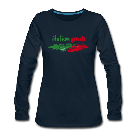 Italian Pride Women's Longsleeve - deep navy