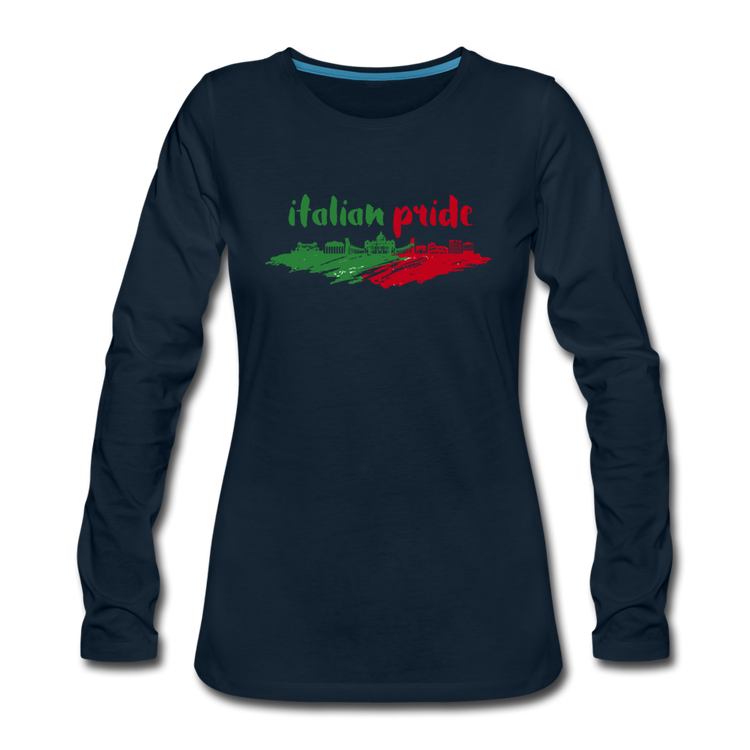 Italian Pride Women's Longsleeve - deep navy