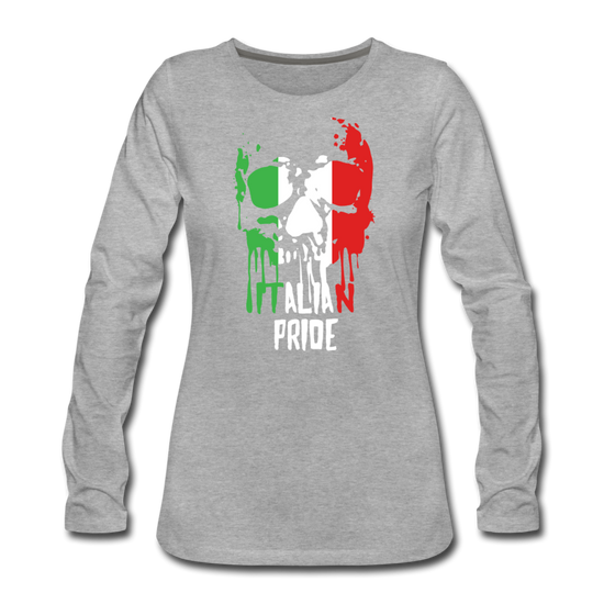 Italian Pride Women's Longsleeve - heather gray