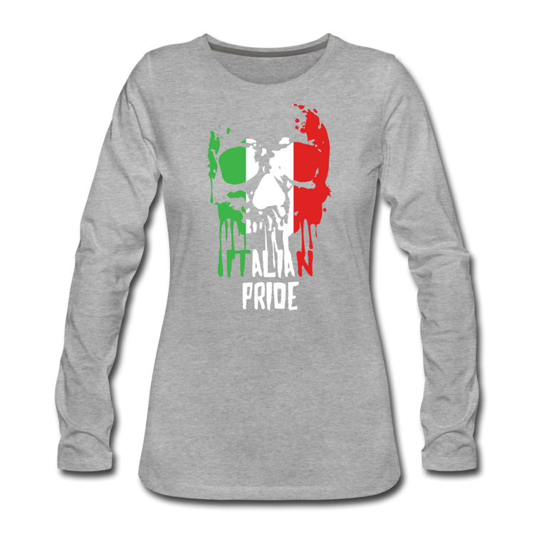 Italian Pride Women's Longsleeve - heather gray