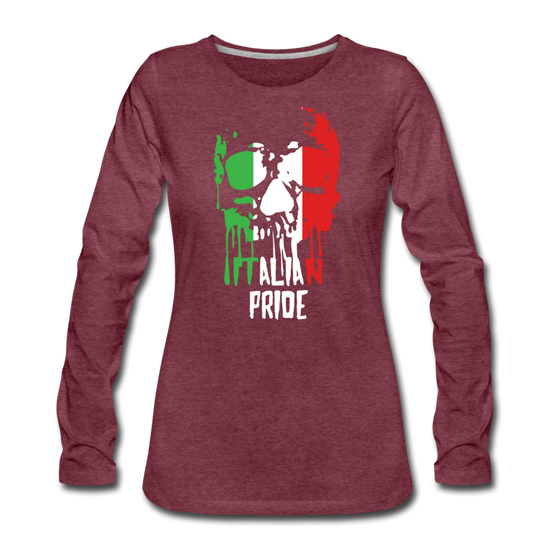 Italian Pride Women's Longsleeve - heather burgundy