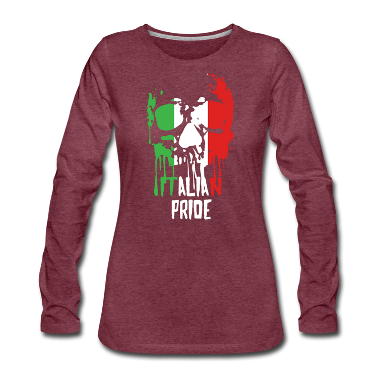 Italian Pride Women's Longsleeve - heather burgundy