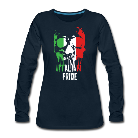 Italian Pride Women's Longsleeve - deep navy