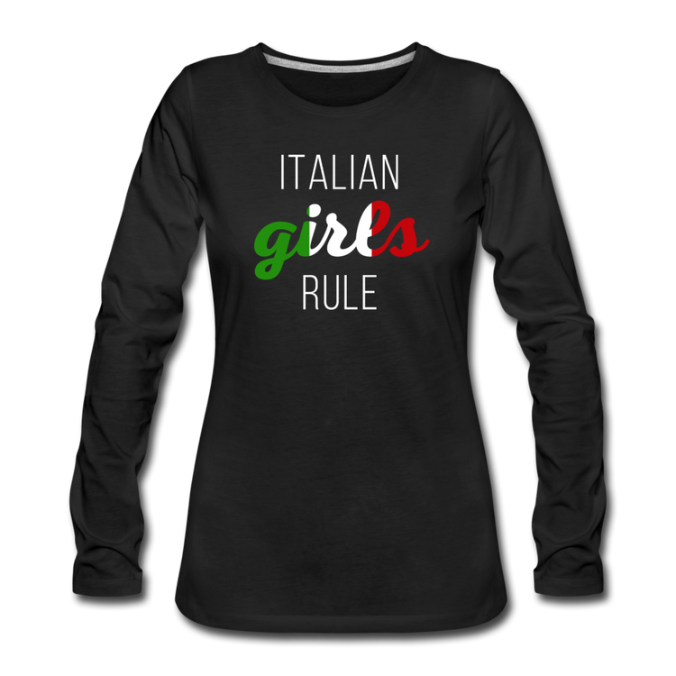 Italian girls rule Women's Longsleeve - black