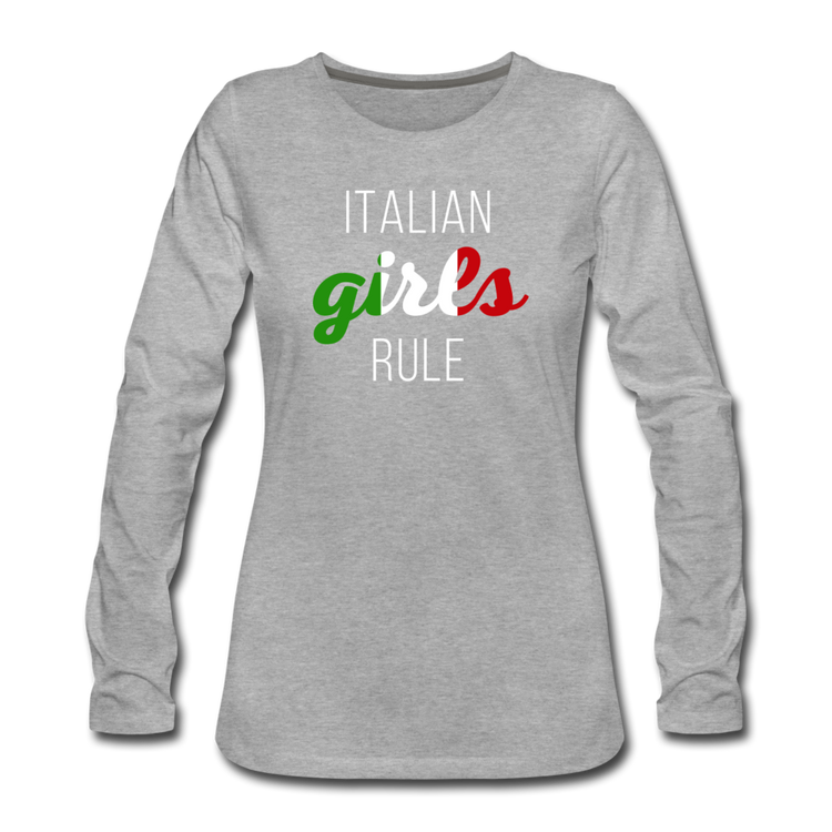 Italian girls rule Women's Longsleeve - heather gray