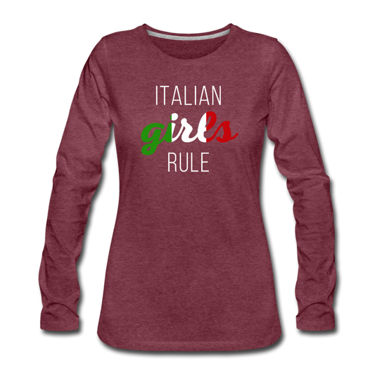 Italian girls rule Women's Longsleeve - heather burgundy