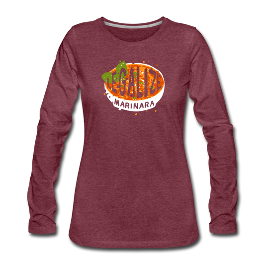 Legalize marinara Italians Women's Longsleeve - heather burgundy